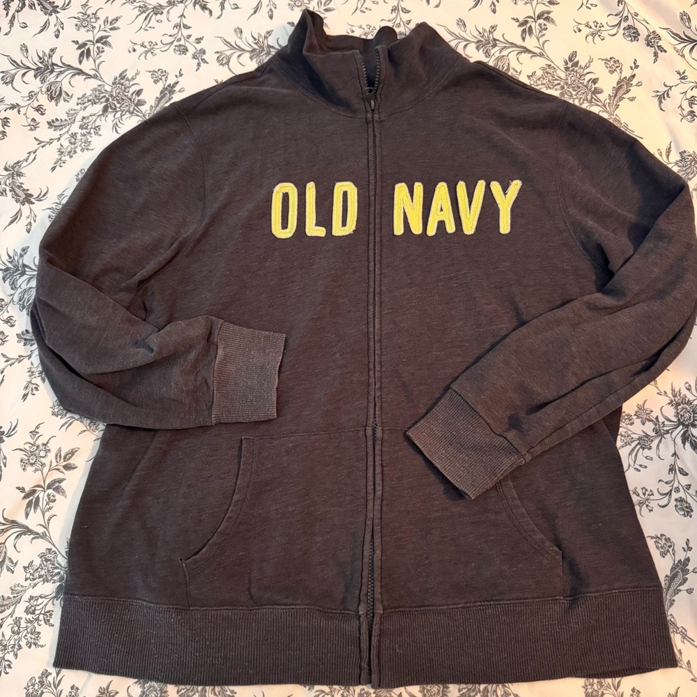 Old Navy hoodless full-zip sweater